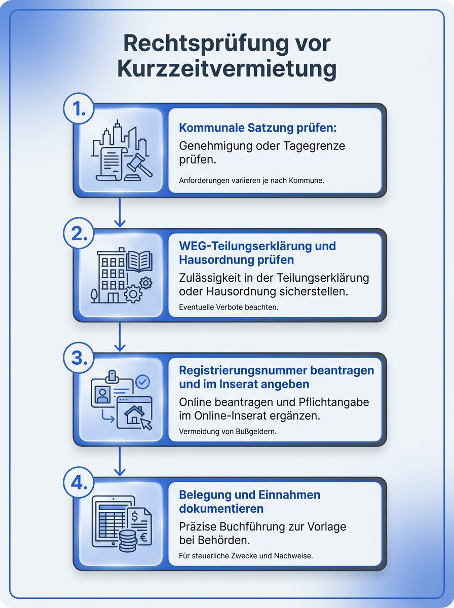 Rechtsprüfung vor Kurzzeitvermietung